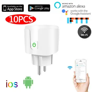 10PCS Alexa 16A EU RGB Wifi Smart Plug Power Socket Wifi Wireless Smart Socket Outlet With Google Home Alexa Voice Control
10PCS Alexa 16A EU RGB Wifi Smart Plug Power Socket Wifi Wireless Smart Socket Outlet With Google Home Alexa Voice Control