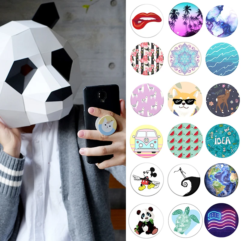 

PopSoket Cute Panda Smartphone telefon tutucu Pocket Socket Phone Holder Finger Grip Supportor PopSocet Expanding Stand Попсокет