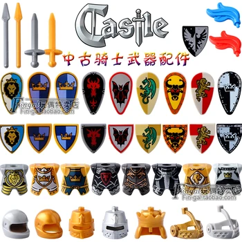 Castle Knights Figures Helmet Armor Bricks Rome Soldier Cap Spartacus Warrior Cavalry Weapon Shield Crown MOC Blocks Toys 
Castle Knights Figures Helmet Armor Bricks Rome Soldier Cap Spartacus Warrior Cavalry Weapon Shield Crown MOC Blocks Toys