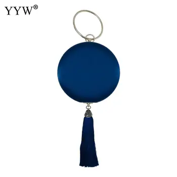 Round Evening Clutch Ring Handbag Party Wedding Wallet Purse Sling Bags Totes Female Cute Blue Silk Shoulder Bags With Tassel
Round Evening Clutch Ring Handbag Party Wedding Wallet Purse Sling Bags Totes Female Cute Blue Silk Shoulder Bags With Tassel