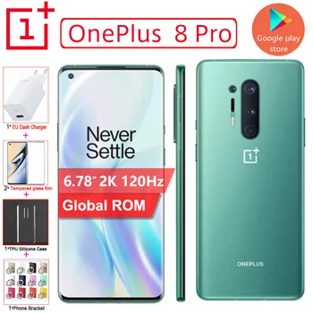 Global ROM Original OnePlus 8 Pro mobile phone 6.78" 8G 128G Snapdragon 865 2K 120Hz 48MP+48MP NFC IP68 30W 5G cell phone
Global ROM Original OnePlus 8 Pro mobile phone 6.78" 8G 128G Snapdragon 865 2K 120Hz 48MP+48MP NFC IP68 30W 5G cell phone
