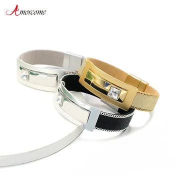 Amorcome Fashion Wide Wrap Leather Bracelet Bangle Vintage Woman Female Big Crystal Metal Charm Bracelets 2020 Pulseira Jewelry
Amorcome Fashion Wide Wrap Leather Bracelet Bangle Vintage Woman Female Big Crystal Metal Charm Bracelets 2020 Pulseira Jewelry