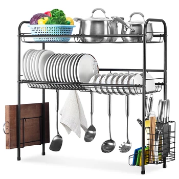 2 Tiers Dish Drying Rack Holder Basket Plated Stainless Steel Home Washing Great Kitchen Sink Dish Drainer Drying Rack Organizer
2 Tiers Dish Drying Rack Holder Basket Plated Stainless Steel Home Washing Great Kitchen Sink Dish Drainer Drying Rack Organizer
