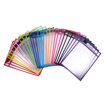 30 Pack Dry Erase Pockets PVC Transparent Sewn Dry Erase File Bag Reusable Dry Erase Bag
30 Pack Dry Erase Pockets PVC Transparent Sewn Dry Erase File Bag Reusable Dry Erase Bag