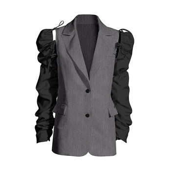 Patchwork Bowknot Blazer For Women Notched Long Sleeve Back Split Casual Blazers Female 2020 Autumn New Clothes
Patchwork Bowknot Blazer For Women Notched Long Sleeve Back Split Casual Blazers Female 2020 Autumn New Clothes