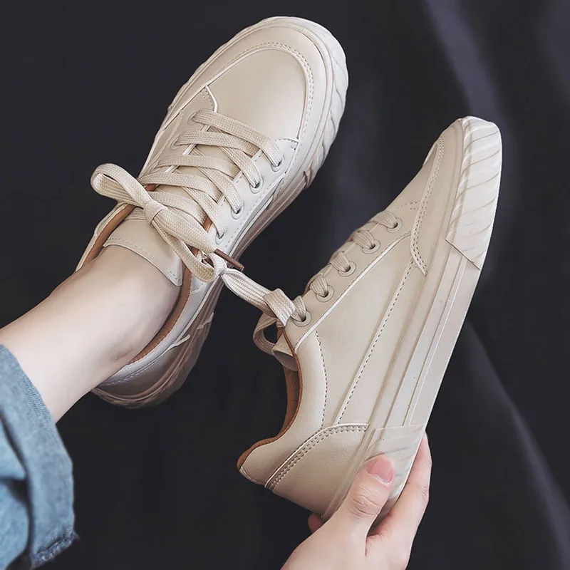 Spring Pu Leather Shoes Flat Women Casual Shoes Ladies Sneakers Woman Comfortable Sneakers Beige Women Sneakers Waterproof
Spring Pu Leather Shoes Flat Women Casual Shoes Ladies Sneakers Woman Comfortable Sneakers Beige Women Sneakers Waterproof