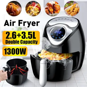 1300W Intelligent Automatic Capacity Electric Deep Fryer Air Fryer Digital LCD Touch Screen Timer Temperature Control Power Oven
1300W Intelligent Automatic Capacity Electric Deep Fryer Air Fryer Digital LCD Touch Screen Timer Temperature Control Power Oven