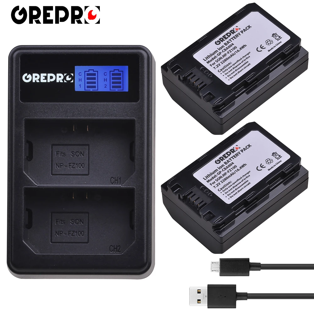 2280mAh NP FZ100 NP-FZ100 NPFZ100 Battery + LCD Dual USB Charger for Sony FZ100 Battery A9/A9R Alpha9 A7R III A7 III BC-QZ1
2280mAh NP FZ100 NP-FZ100 NPFZ100 Battery + LCD Dual USB Charger for Sony FZ100 Battery A9/A9R Alpha9 A7R III A7 III BC-QZ1