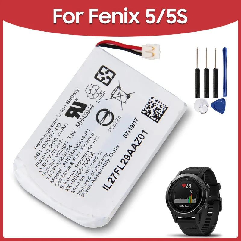 Original Replacement Battery 361-00097-00 For Garmin Fenix 5 Fenix 5S 255mAh Smart Watch Battery
Original Replacement Battery 361-00097-00 For Garmin Fenix 5 Fenix 5S 255mAh Smart Watch Battery