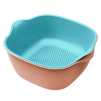 2-in-1 Multi-functional Kitchen Colander Filter Bowl Set Double-layer Rotatable Basket Convenient for Fruit / Vegetable Washing
2-in-1 Multi-functional Kitchen Colander Filter Bowl Set Double-layer Rotatable Basket Convenient for Fruit / Vegetable Washing