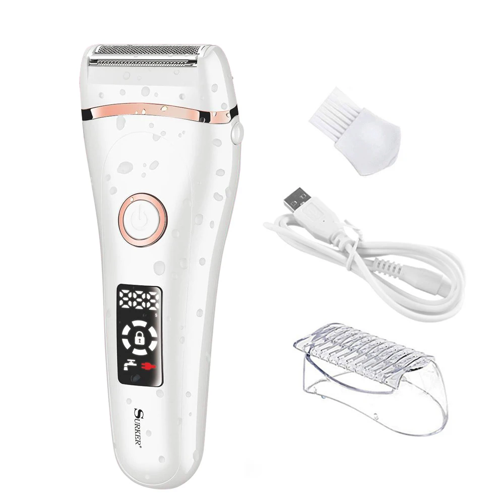 Bikini Trimmer Painless Lady Shaver Electric Razor for Women Armpit Body Leg Waterproof USB Charging LCD Display Wet & Dry Using
Bikini Trimmer Painless Lady Shaver Electric Razor for Women Armpit Body Leg Waterproof USB Charging LCD Display Wet & Dry Using