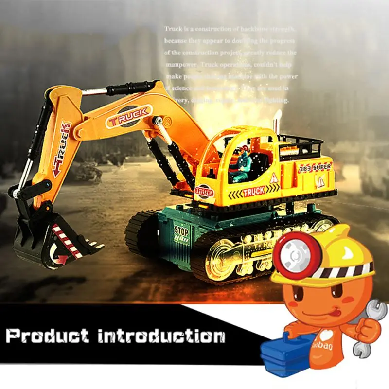 Electric Truck Flashing LED Light Music Excavator Universal Wheel Car Engineering Vehicles Model Kids Educational Toy Gift
Electric Truck Flashing LED Light Music Excavator Universal Wheel Car Engineering Vehicles Model Kids Educational Toy Gift