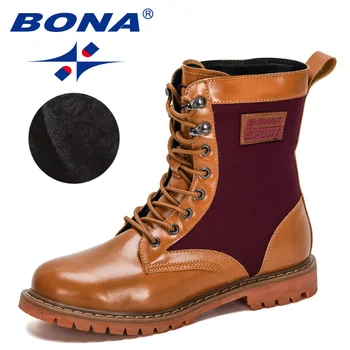 BONA 2020 New Designers Winter Mid-Calf Boots Women Plus Velvet Snow Boots Warm Round Head Casual Feminimo Boots Anti-Slip Comfy 
BONA 2020 New Designers Winter Mid-Calf Boots Women Plus Velvet Snow Boots Warm Round Head Casual Feminimo Boots Anti-Slip Comfy