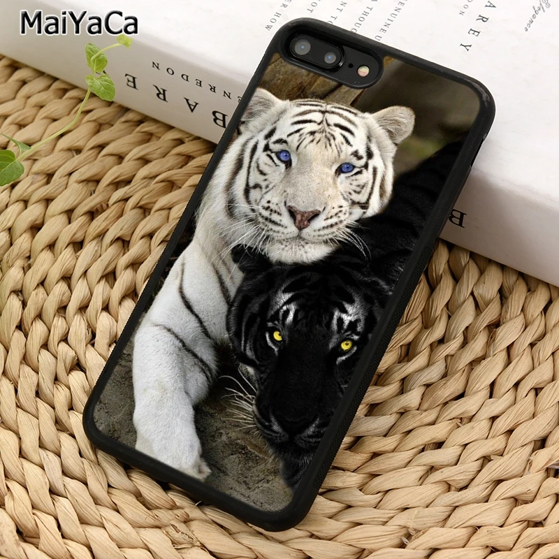 Чехол MaiYaCa с изображением белого тигра для телефона iPhone X XR XS 11 12 13 Pro MAX 5 6 6S 7 8 Plus