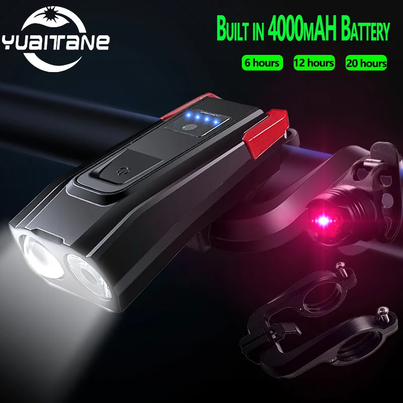 Built-in 4000mAh 2*T6 Bicycle Light with 2 Holders Smart sensor Bike Flashlight USB Rechargeable with Speaker MTB Bike Light
Built-in 4000mAh 2*T6 Bicycle Light with 2 Holders Smart sensor Bike Flashlight USB Rechargeable with Speaker MTB Bike Light