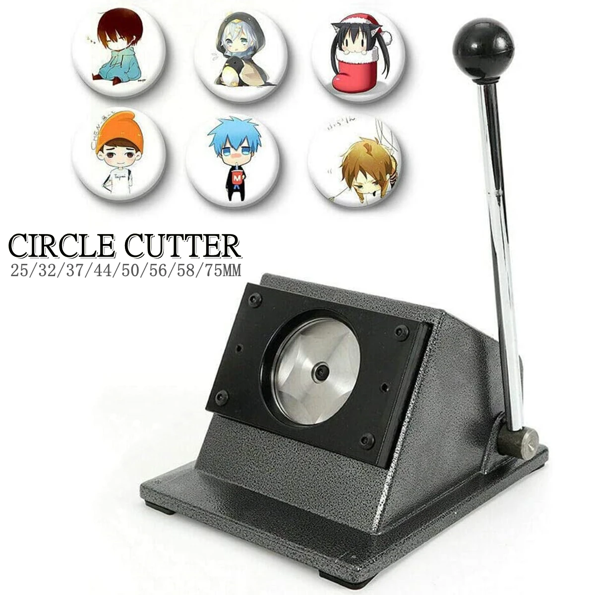 Button Badge Making Circle Cutter DIY Paper Cutting Maker Hole Punch Press Shape Machine Tools | Дом и сад