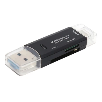 3 in 1 OTG Memory Card Reader USB Type-C High-speed USB 3.0 for TF/Mirco SD Type-C Flash Drive Adapter for Smartphone Android
3 in 1 OTG Memory Card Reader USB Type-C High-speed USB 3.0 for TF/Mirco SD Type-C Flash Drive Adapter for Smartphone Android