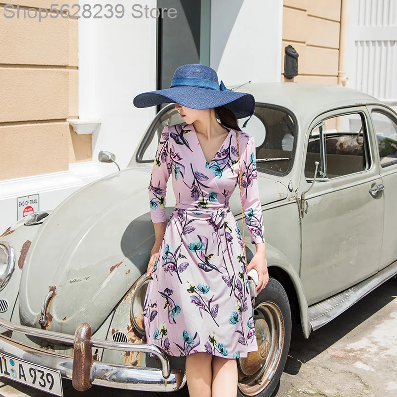 Summer Temperament Knitting Lotus Leaf Printing Dress Elegant Slim Slim Fit Wrap Sexy Dress
Summer Temperament Knitting Lotus Leaf Printing Dress Elegant Slim Slim Fit Wrap Sexy Dress