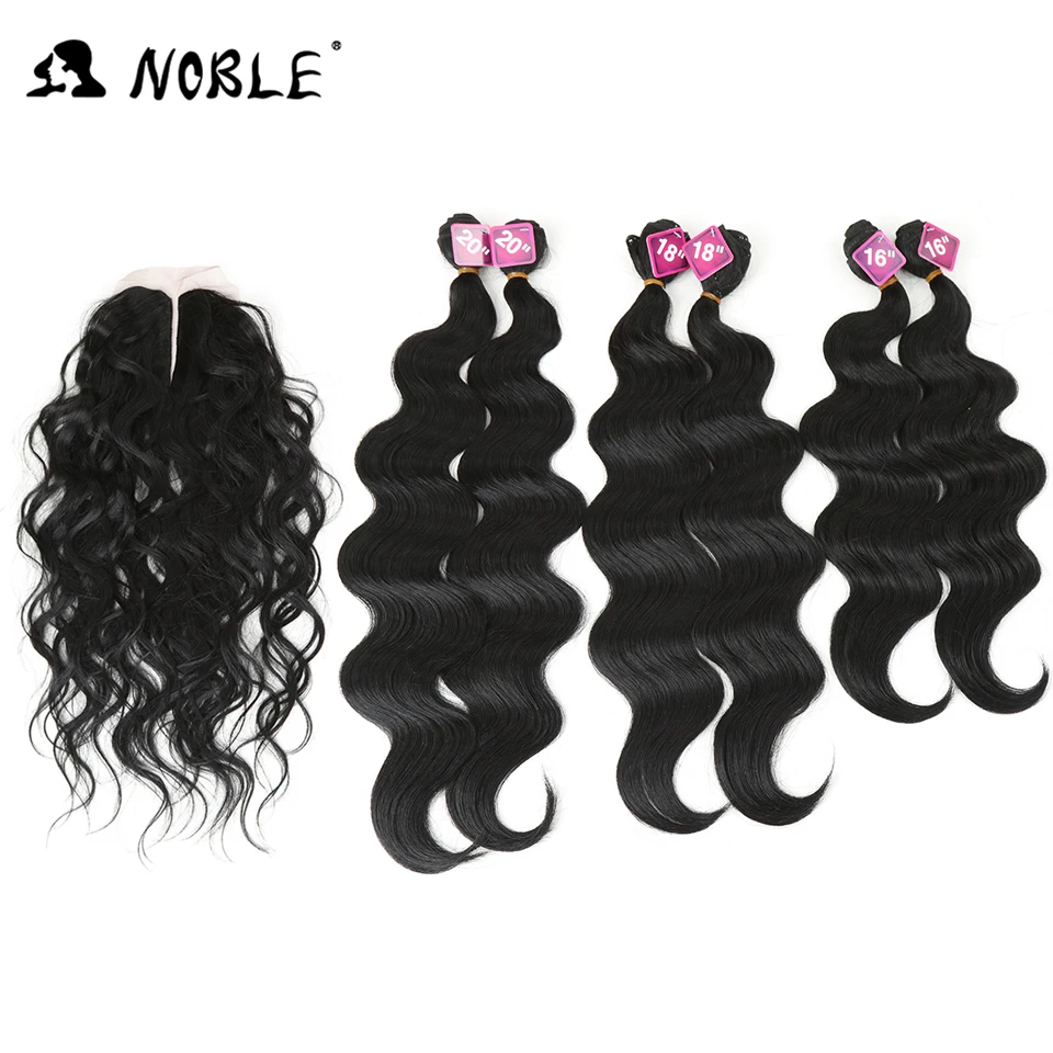Noble Synthetic Hair 16-20 inch 7Pieces Black Blonde Weaving Body Wave Hair 6 Bundles With Closure Lace For Black Women
Noble Synthetic Hair 16-20 inch 7Pieces Black Blonde Weaving Body Wave Hair 6 Bundles With Closure Lace For Black Women