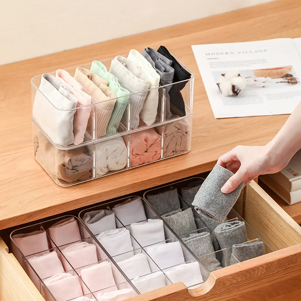 Transparent Compartments Socks Underwear Household Stackable Storage Box Drawer Organizer Boxes Underwear Container Practical
Transparent Compartments Socks Underwear Household Stackable Storage Box Drawer Organizer Boxes Underwear Container Practical