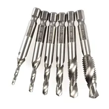 1PCS M3-M10 Hex Shank Titanium Plated HSS Screw Thread Metric Tap Drill Bits 2 In 1 1/4" Quick Change Hex Metric Combination Bit
1PCS M3-M10 Hex Shank Titanium Plated HSS Screw Thread Metric Tap Drill Bits 2 In 1 1/4" Quick Change Hex Metric Combination Bit