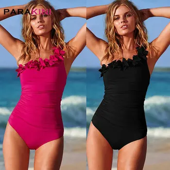 PARAKINI Plus Size Women Solid One Piece Swimwear 2020 New One Shoulder Swimsuit Retro Biquini Bathing Suit Beach Suits Monokini 
PARAKINI Plus Size Women Solid One Piece Swimwear 2020 New One Shoulder Swimsuit Retro Biquini Bathing Suit Beach Suits Monokini