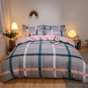 Nordic Bedding Set Leaf Printed Bed Linen Plaid Duvet Cover Set Single Double Queen King Quilt Covers Modern Sheet Bedclothes
Nordic Bedding Set Leaf Printed Bed Linen Plaid Duvet Cover Set Single Double Queen King Quilt Covers Modern Sheet Bedclothes