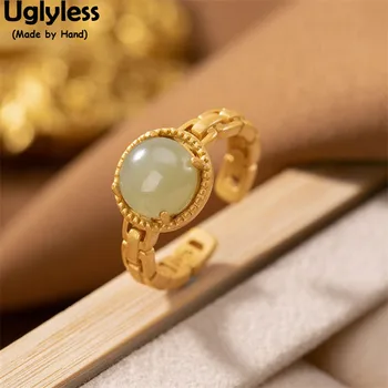 Uglyless Hollow Chains Creative Rings for Women Natural Hotan Jade Gemstones Jewelry Gold 925 Silver Open Rings 10MM MINI Gems
Uglyless Hollow Chains Creative Rings for Women Natural Hotan Jade Gemstones Jewelry Gold 925 Silver Open Rings 10MM MINI Gems