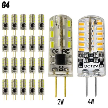

20 Pack G4 LED Bulb 1.5W 4W Bi-Pin LED Light Bulb 24X3014 SMD 15W Halogen Bulb Equivalent Shatterproof Lumens Beam Angle DC12