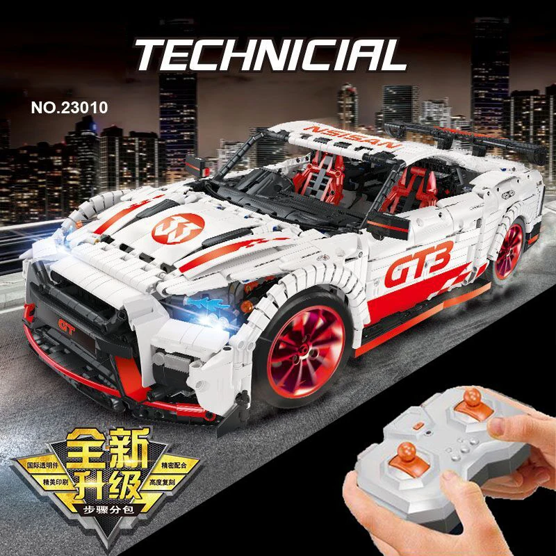 23010 Technic RC Racing Car With Motor Led Light Fuction Remote Control 3408pcs MOC-25326 Building Blocks Bricks Toys
23010 Technic RC Racing Car With Motor Led Light Fuction Remote Control 3408pcs MOC-25326 Building Blocks Bricks Toys