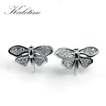 KALETINE High Quality Genuine 925 Sterling Silver CZ Crystal Dragonfly Stud Earrings Vintage Boho Famous Brand Fashion Jewelry 
KALETINE High Quality Genuine 925 Sterling Silver CZ Crystal Dragonfly Stud Earrings Vintage Boho Famous Brand Fashion Jewelry