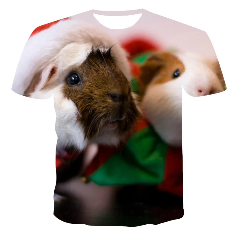 

2021 Hot Summer New O-neck Animal Hamster 3D Printed T-shirt Fashion Hip hop Men/women Creative Cartoon t shirt Funny Streetwear