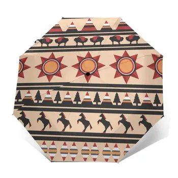 Automatic Umbrella Rain Women Three-folding Umbrella Indian Buffaloes And Horses Windproof Umbrella Female Waterproof parasol 
Automatic Umbrella Rain Women Three-folding Umbrella Indian Buffaloes And Horses Windproof Umbrella Female Waterproof parasol