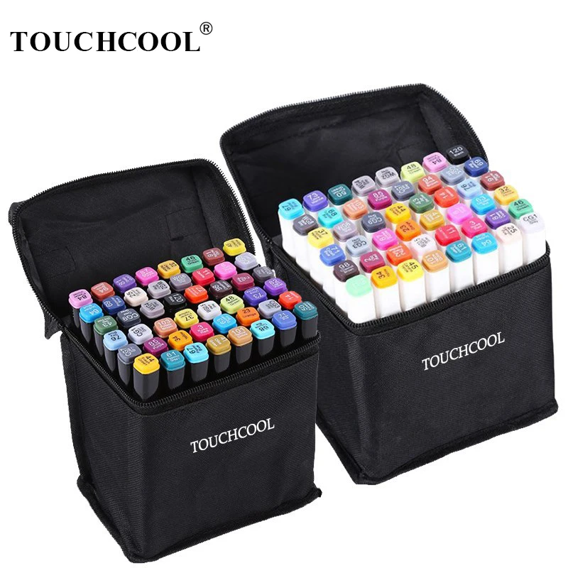 TOUCHCOOL Markers Pen Set 40/60/80/168 Color Animation Sketch Marker Dual Head Drawing Art Brush Pens Alcohol Based with 6 Gifts
TOUCHCOOL Markers Pen Set 40/60/80/168 Color Animation Sketch Marker Dual Head Drawing Art Brush Pens Alcohol Based with 6 Gifts