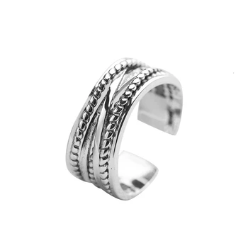 Real 925 Sterling Silver Rings For Women Resizable Vintage Handmade Anillos Plata 925 Para Accesorios Mujer Moda Fine Jewelry
Real 925 Sterling Silver Rings For Women Resizable Vintage Handmade Anillos Plata 925 Para Accesorios Mujer Moda Fine Jewelry