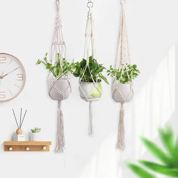 Hanging Baskets Europe Plant Hangers Indoor Hanging Planter Basket with Wood Beads Decorative Flowerpot Plant Holder Pot g15
Hanging Baskets Europe Plant Hangers Indoor Hanging Planter Basket with Wood Beads Decorative Flowerpot Plant Holder Pot g15