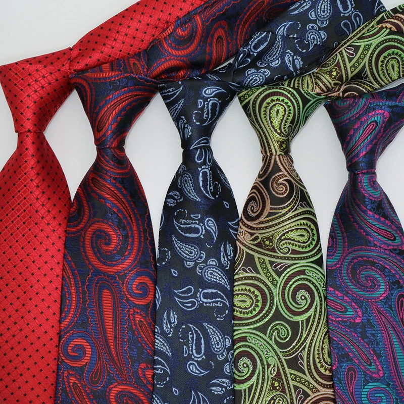 Newest 8CM Mens Ties Jacquard Paisley Plaid Gravata Corbatas For Wedding Formal Groom Dress Necktie Neck ties For Men Neckweari 
Newest 8CM Mens Ties Jacquard Paisley Plaid Gravata Corbatas For Wedding Formal Groom Dress Necktie Neck ties For Men Neckweari