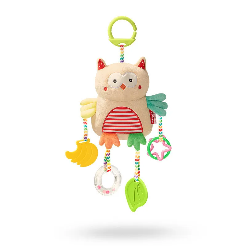 Мягкие подвесные игрушки для детской коляски милые животные успокаивающие