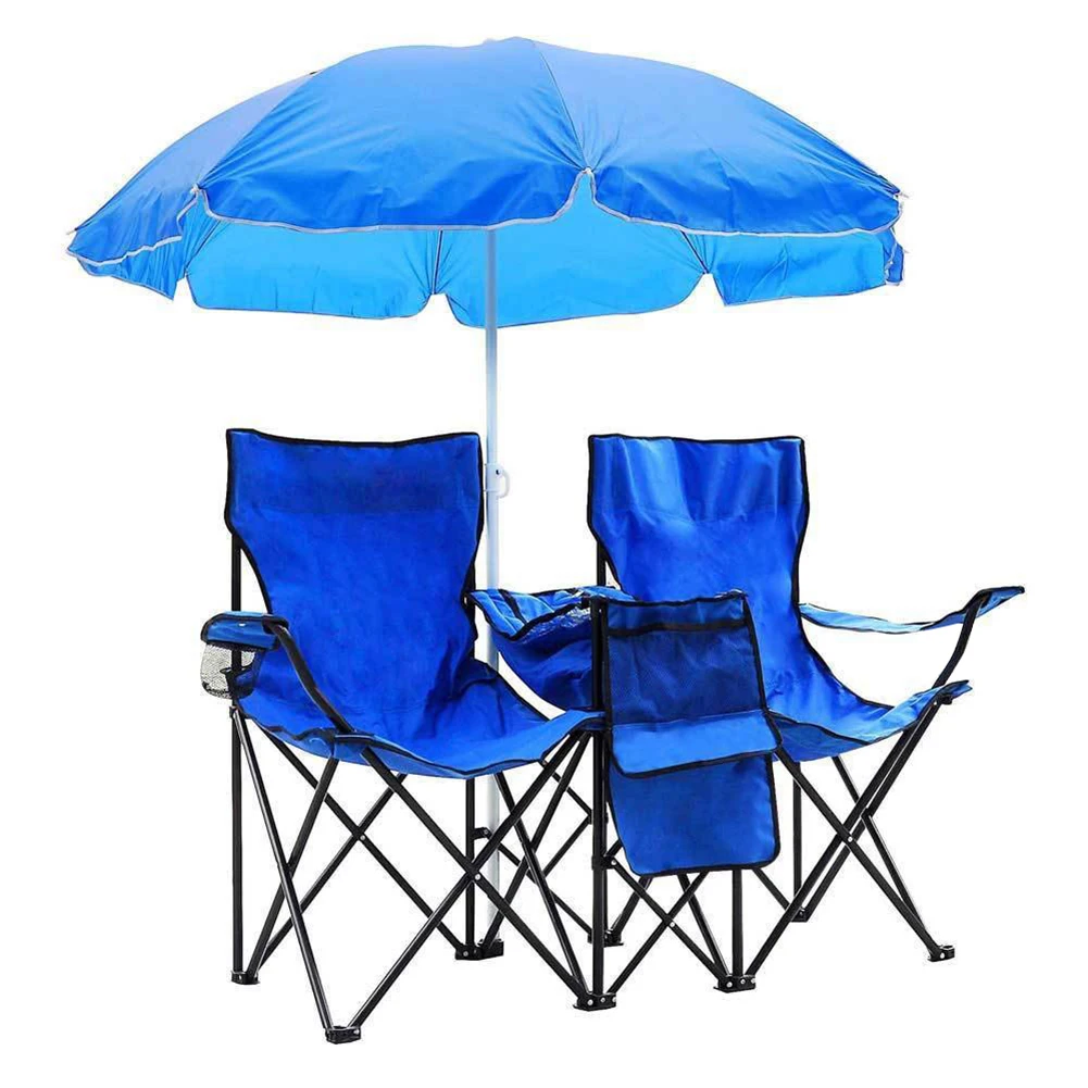 Portable Outdoor 2-Seat Folding Chair with Removable Sun Umbrella for Fishing Sunbathing
Portable Outdoor 2-Seat Folding Chair with Removable Sun Umbrella for Fishing Sunbathing