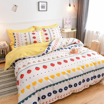 Sweet Flower Bedding Set Luxury Flowers Duvet Cover Set Lucky Clovers and Plaid Reversible Bed Linen Luxury Home Textile
Sweet Flower Bedding Set Luxury Flowers Duvet Cover Set Lucky Clovers and Plaid Reversible Bed Linen Luxury Home Textile