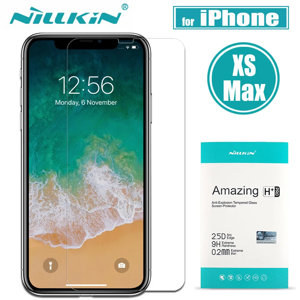 Nillkin for iPhone XS Max Glass Screen Protector 9H Hard Clear Safety Protective Glass for Apple iPhone XS Max Tempered Glass
Nillkin for iPhone XS Max Glass Screen Protector 9H Hard Clear Safety Protective Glass for Apple iPhone XS Max Tempered Glass