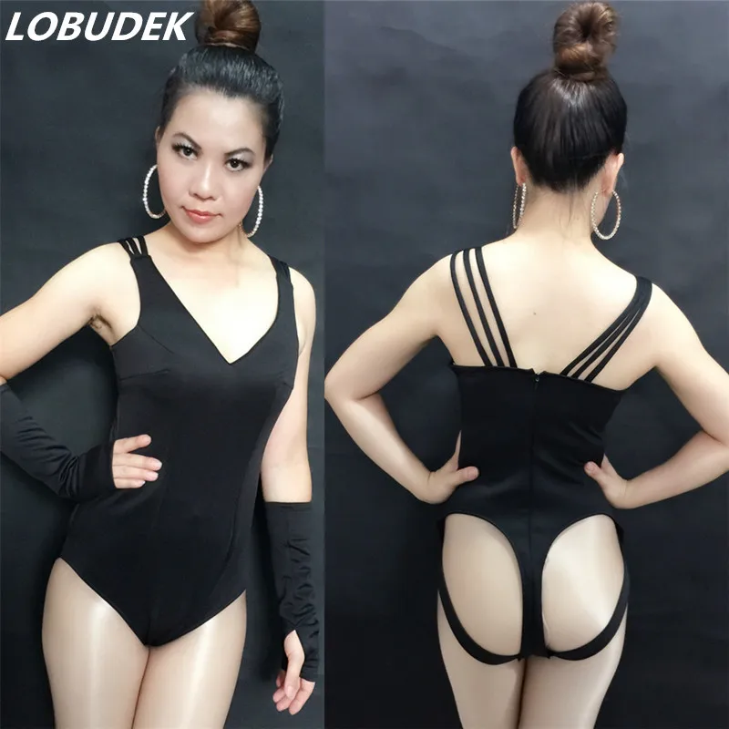 

Sexy Low Chest Hollow Out Hips Sling Bodysuit DJ Female Singer Stage Performance Clothes Bar Nightclub Team Pole Dancing Costume