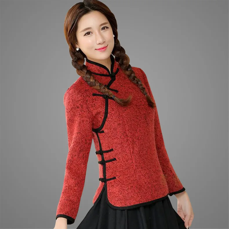 Cui ti niao New Style Woolen Cloth Stand Collar Xie Jin Handmade Straight-line Buckle Chinese Style Tops
Cui ti niao New Style Woolen Cloth Stand Collar Xie Jin Handmade Straight-line Buckle Chinese Style Tops