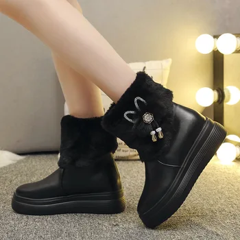 2020 New Arrival Fashion Women Boots Snow Boots Warm fur Winter Boots Female Woman plus velvet Platform Large code Bota Feminina
2020 New Arrival Fashion Women Boots Snow Boots Warm fur Winter Boots Female Woman plus velvet Platform Large code Bota Feminina