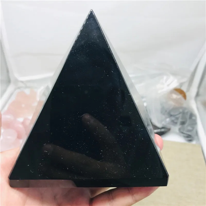 Black Natural Obsidian Quartz Crystals Pyramid Healing Crystal for Crafts Lustrous Surface Stones and Crystals for Decoration 
Black Natural Obsidian Quartz Crystals Pyramid Healing Crystal for Crafts Lustrous Surface Stones and Crystals for Decoration