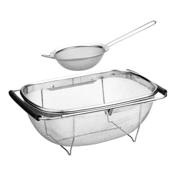 Retractable Household Sink Basket, Fruit and Vegetable Washing Basket, Drain Basket with Colander,2Pack.
Retractable Household Sink Basket, Fruit and Vegetable Washing Basket, Drain Basket with Colander,2Pack.