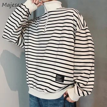 Hoodies Men 2020 Stand Collar Striped Loose Simple All-match Korean Style Chic Sweatshirts Mens Ulzzang Students Daily Pullovers
Hoodies Men 2020 Stand Collar Striped Loose Simple All-match Korean Style Chic Sweatshirts Mens Ulzzang Students Daily Pullovers