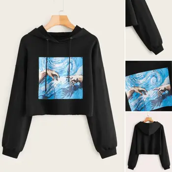 Women Hooded Sweatshirt Crop Tops Patchwork Long Sleeve Basic Classic Sports Pullover Jumper
Women Hooded Sweatshirt Crop Tops Patchwork Long Sleeve Basic Classic Sports Pullover Jumper