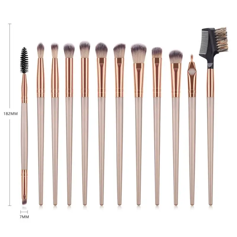 12Pcs Professional Eye Shadow Makeup Brushes Soft Hair Eyeshadow Eyeliner Eyebrow Cosmetic
12Pcs Professional Eye Shadow Makeup Brushes Soft Hair Eyeshadow Eyeliner Eyebrow Cosmetic