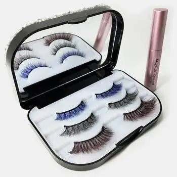 Colorful Magnet Eyelashes & Eyeliner Set 3 Pairs Thick False Eyelashes 1Pcs Waterproof Long Lasting Eyeliner For Christmas Party
Colorful Magnet Eyelashes & Eyeliner Set 3 Pairs Thick False Eyelashes 1Pcs Waterproof Long Lasting Eyeliner For Christmas Party